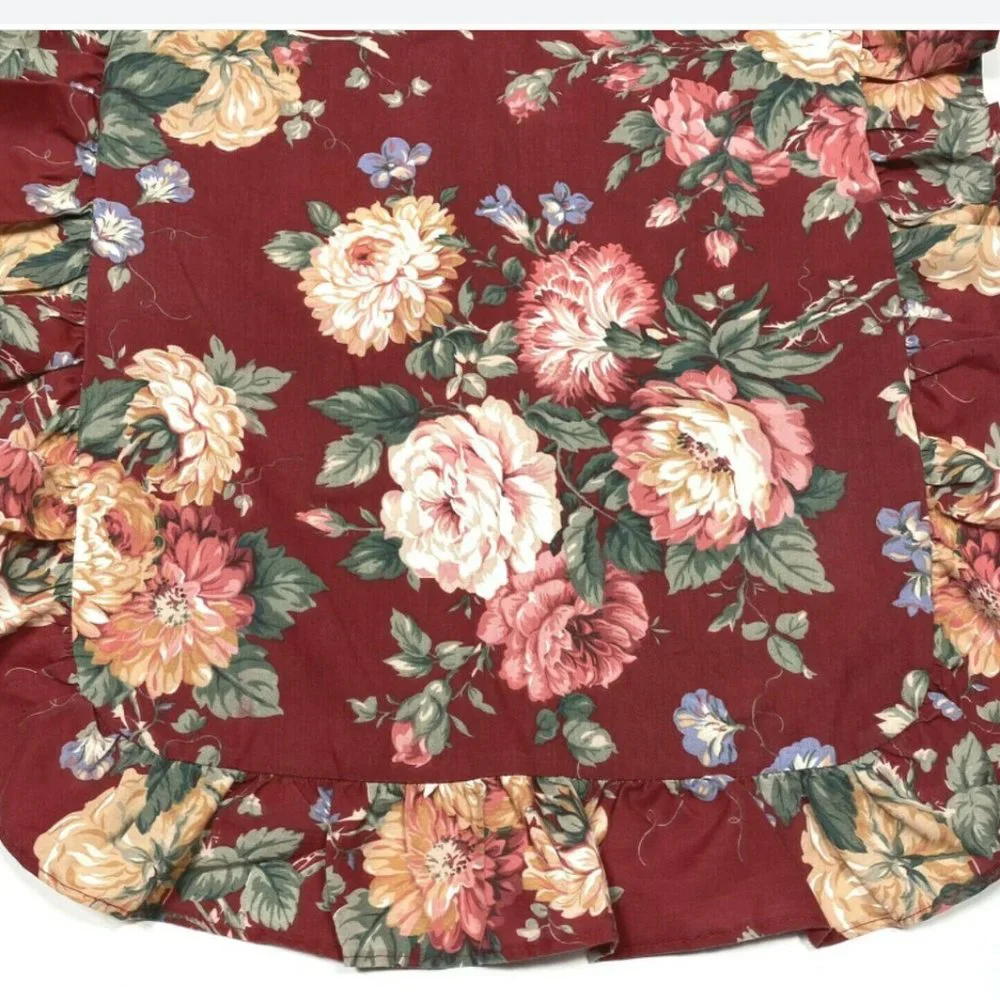 Luxury Vintage 70s Ruffled Pillowcases Shams Large